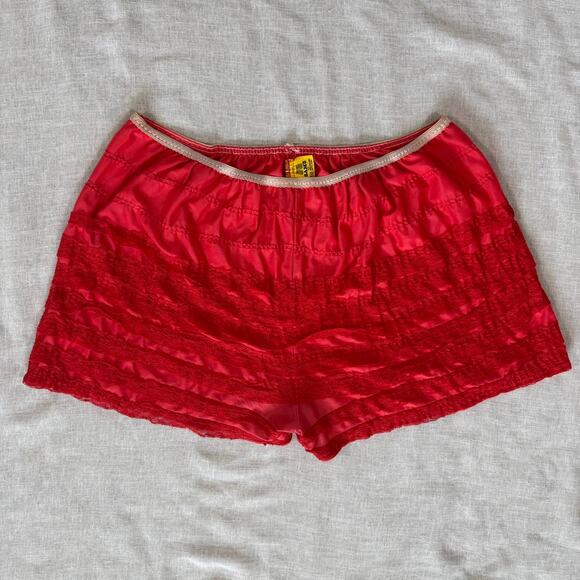 Vintage Sam’s Red Lace Bloomers 501 Medium - Picture 2 of 6
